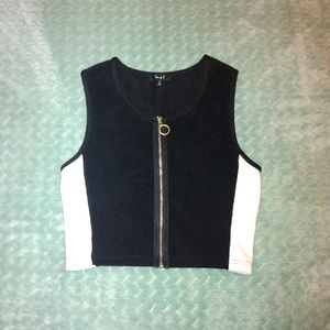 Love J Ribbed Middy Top, Small